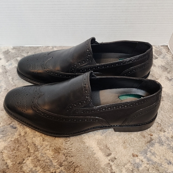 NWT Nunn Bush Norris Wingtip Double Gore Slip-On Black Leather Loafer. Size 11.5 main image 2